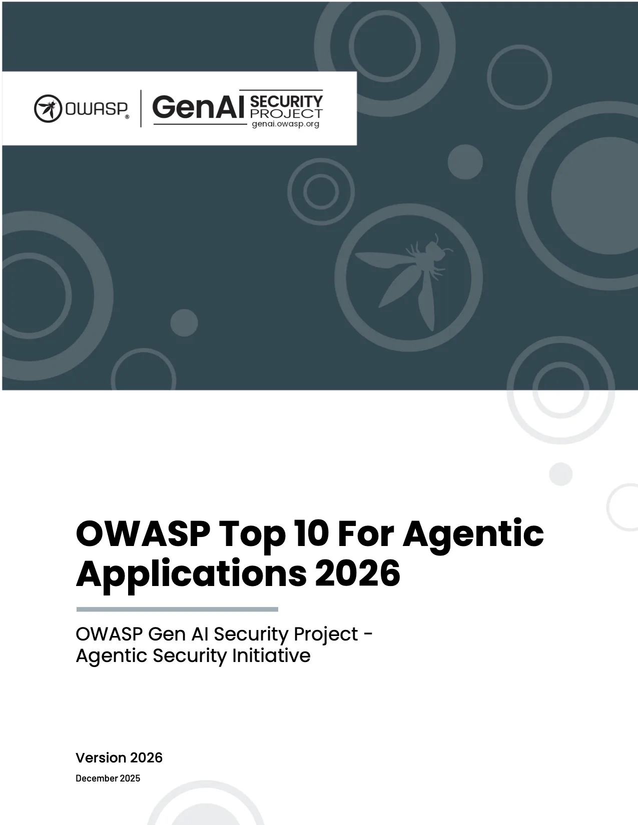 OWASP Top 10 for Agentic Applications 2026 표지